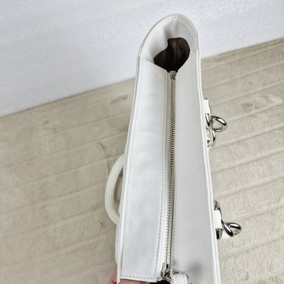 Limited Coach White Leather Multicolor Polka Dot Tote Bag 12676 Shoulder Purse - Picture 12 of 13